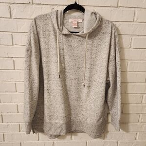 Adrienne Vittadini Sport Gray Hooded Sweatshirt